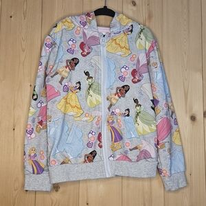 Size 5/6 Disney Parks Princess Print Zip Up Hoodie